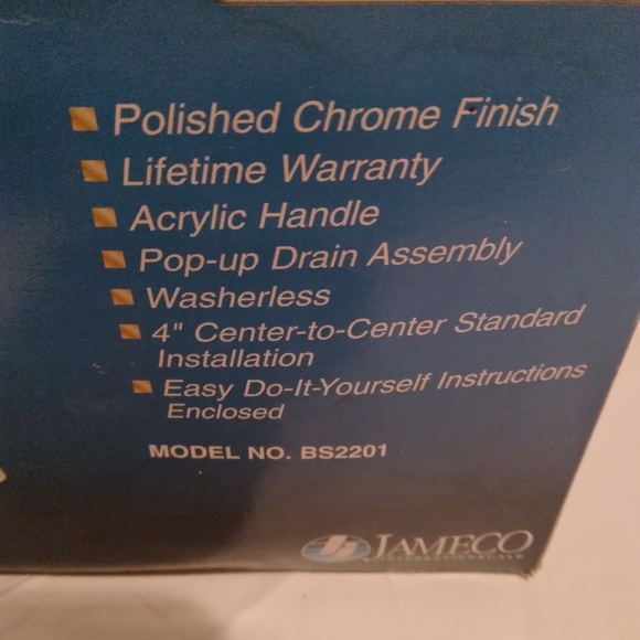 JAMECO Dura-Chrome Bath Faucet Polished Chrome Finish - Picture 2 of 3